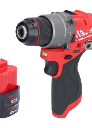 Milwaukee M12 FPD2-201 Perceuse-visseuse à percussion sans fil 12 V 45 Nm Brushless + 1x batterie 2,0 Ah - sans chargeur