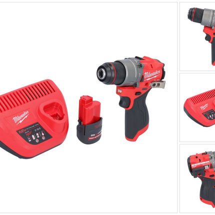 Perceuse à percussion sans fil Milwaukee M12 FPD2-251 12 V 45 Nm sans balais + 1 batterie 2,5 Ah + chargeur