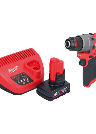 Milwaukee M12 FPD2-401 akumulatorowa wiertarka udarowa 12 V 45 Nm bezszczotkowa + 1x akumulator 4,0 Ah + ładowarka