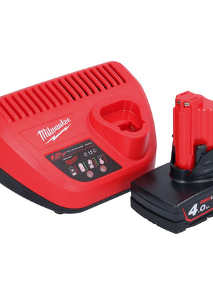 Milwaukee M12 FPD2-401 akumulatorowa wiertarka udarowa 12 V 45 Nm bezszczotkowa + 1x akumulator 4,0 Ah + ładowarka