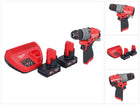 Perceuse à percussion sans fil Milwaukee M12 FPD2-402 12 V 45 Nm sans balais + 2 batteries 4,0 Ah + chargeur