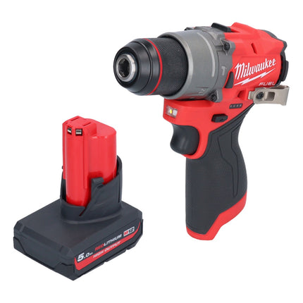Milwaukee M12 FPD2-501 Perceuse-visseuse à percussion sans fil 12 V 45 Nm Brushless + 1x batterie 5,0 Ah - sans chargeur