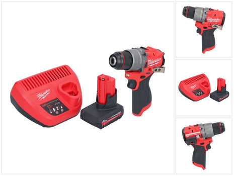 Perceuse à percussion sans fil Milwaukee M12 FPD2-501 12 V 45 Nm sans balais + 1 batterie 5,0 Ah + chargeur