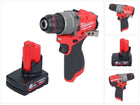 Taladro percutor inalámbrico Milwaukee M12 FPD2-601 12 V 45 Nm sin escobillas + 1x batería 6,0 Ah - sin cargador