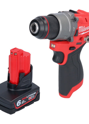 Milwaukee M12 FPD2-601 akumulatorowa wiertarko-wkrętarka udarowa 12 V 45 Nm bezszczotkowa + 1x akumulator 6,0 Ah - bez ładowarki