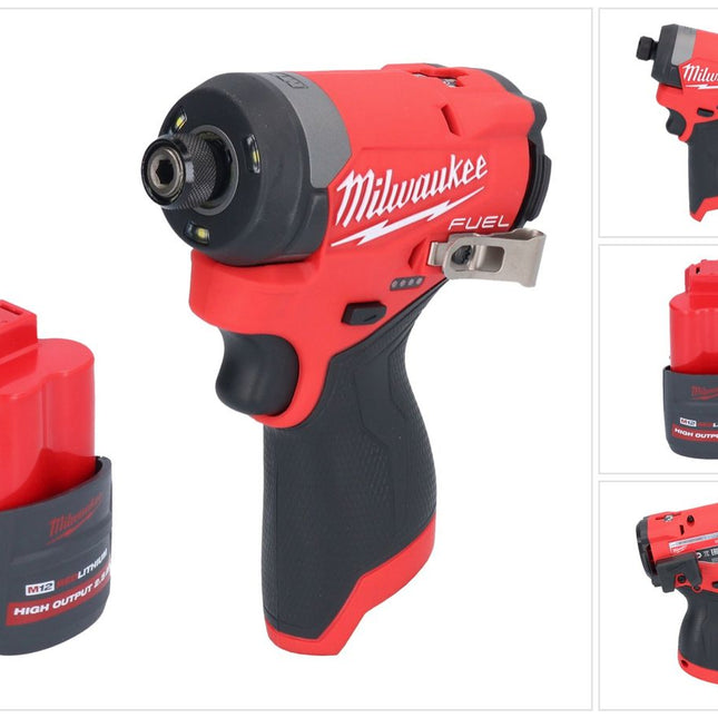 Milwaukee M12 FID2-251 Clé à choc sans fil 12 V 170 Nm 1/4" Brushless + 1x batterie 2,5 Ah - sans chargeur
