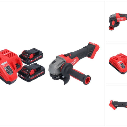 Milwaukee M18 FSAG115X-302 Meuleuse d'angle sans fil 18 V 115 mm Brushless + 2x batterie 3,0 Ah + chargeur