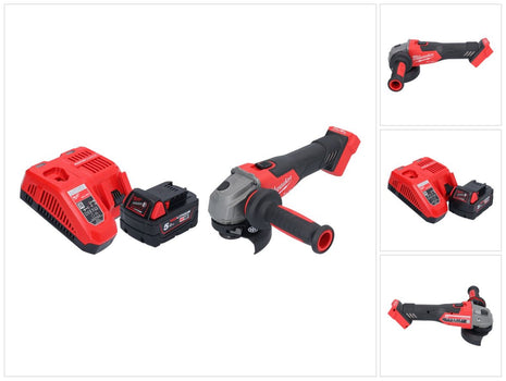 Amoladora angular a batería Milwaukee M18 FSAG115X-501 18 V 115 mm sin escobillas + 1x batería 5,0 Ah + cargador