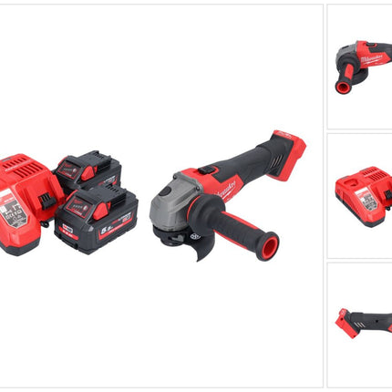 Meuleuse d'angle sur batterie Milwaukee M18 FSAG115X-552 18 V 115 mm brushless + 2x batteries 5,5 Ah + chargeur