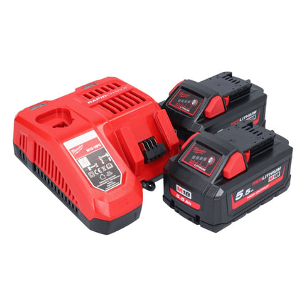 Meuleuse d'angle sur batterie Milwaukee M18 FSAG115X-552 18 V 115 mm brushless + 2x batteries 5,5 Ah + chargeur