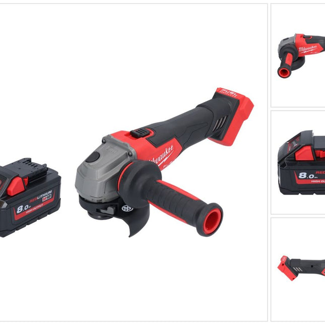 Meuleuse d'angle sur batterie Milwaukee M18 FSAG115X-801 18 V 115 mm sans balais + 1x batterie 8,0 Ah - sans chargeur