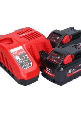 Meuleuse d'angle sur batterie Milwaukee M18 FSAG115X-802 18 V 115 mm sans balais + 2x batteries 8,0 Ah + chargeur