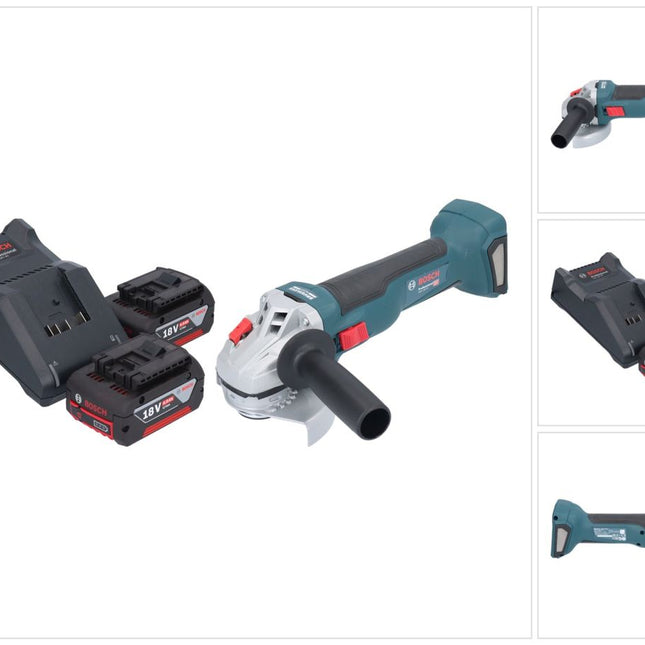 Bosch GWS 18V-10 Professional Meuleuse angulaire sans fil 18 V 115 mm Brushless + 2x batterie 4,0 Ah + chargeur
