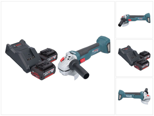 Bosch GWS 18V-10 Professional Meuleuse angulaire sans fil 18 V 115 mm Brushless + 2x batterie 4,0 Ah + chargeur