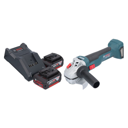 Bosch GWS 18V-10 Professional Meuleuse angulaire sans fil 18 V 115 mm Brushless + 2x batterie 4,0 Ah + chargeur