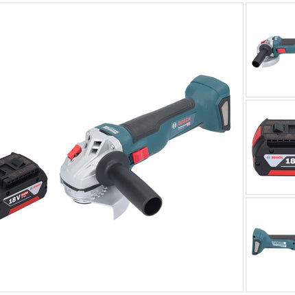 Bosch GWS 18V-10 Professional Meuleuse angulaire sans fil 18 V 115 mm Brushless + 1x batterie 5,0 Ah - sans chargeur