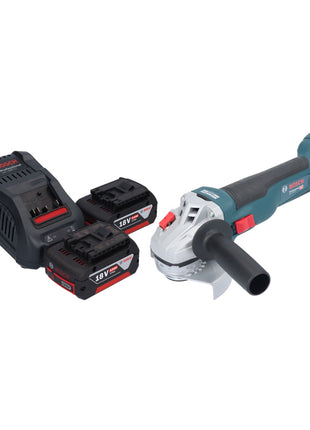 Bosch GWS 18V-10 Professional Akku Winkelschleifer 18 V 115 mm Brushless + 2x Akku 5,0 Ah + Ladegerät