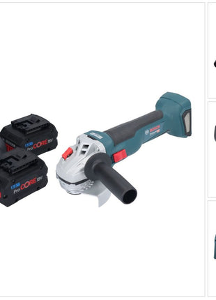 Bosch GWS 18V-10 Professional amoladora angular a batería 18 V 115 mm sin escobillas + 2x batería ProCORE 8,0 Ah + cargador