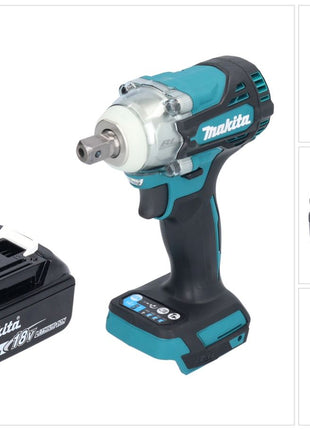 Makita DTW 301 T1 Atornillador de impacto inalámbrico 18 V 330 Nm 1/2" sin escobillas + 1x batería 5,0 Ah - sin cargador