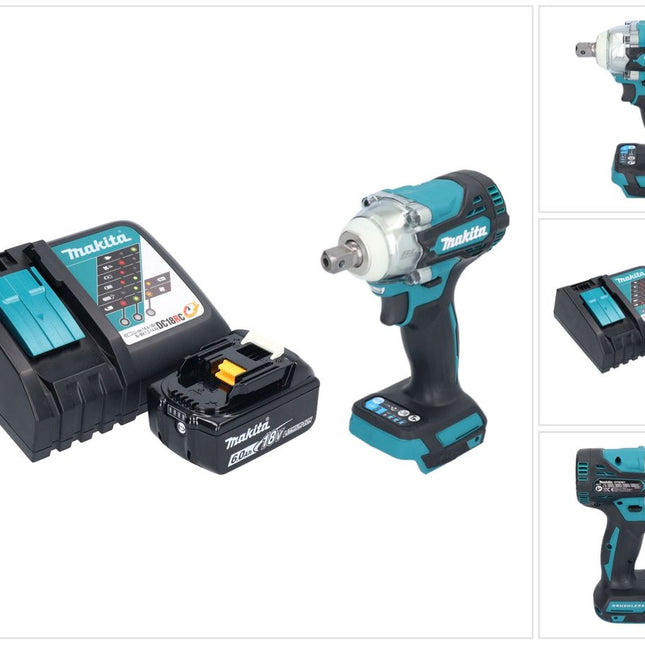 Makita DTW 301 RG1 Clé à choc sans fil 18 V 330 Nm 1/2" Brushless + 1x batterie 6,0 Ah + chargeur