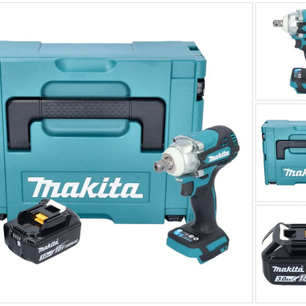 Makita DTW 301 F1J Clé à choc sans fil 18 V 330 Nm 1/2" Brushless + 1x batterie 3,0 Ah + Makpac - sans chargeur