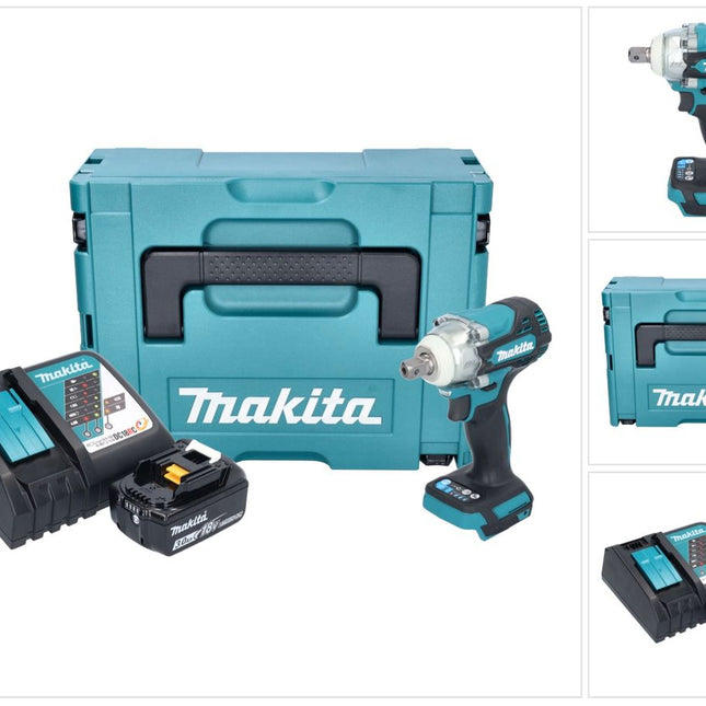 Makita DTW 301 RF1J Clé à choc sans fil 18 V 330 Nm 1/2" Brushless + 1x batterie 3,0 Ah + chargeur + Makpac