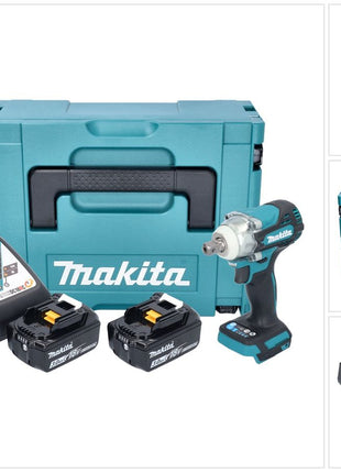 Makita DTW 301 RFJ clé à chocs sans fil 18 V 330 Nm 1/2'' sans balais + 2x batterie 3,0 Ah + chargeur + Makpac