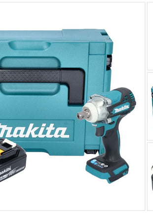 Makita DTW 301 M1J Llave de impacto a batería 18 V 330 Nm 1/2" sin escobillas + 1x batería 4,0 Ah + Makpac - sin cargador