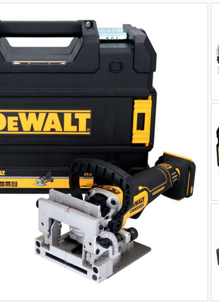 Fresadora de tacos planos a batería DeWalt DCW 682 NT 18 V 102 x 20 mm Brushless + TSTAK - sin batería, sin cargador