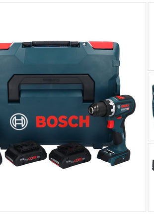 Bosch GSR 18V-90 C Professional Perceuse-visseuse sans fil 18 V 64 Nm Brushless ( 06019K6004 ) + 2x batterie ProCORE 4,0 Ah + chargeur + L-Boxx