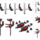 Bessey MFT-SET-A ensemble de 14 pièces pour la fixation et le serrage sur des tables multifonctionnelles pour fixer solidement les rails de guidage