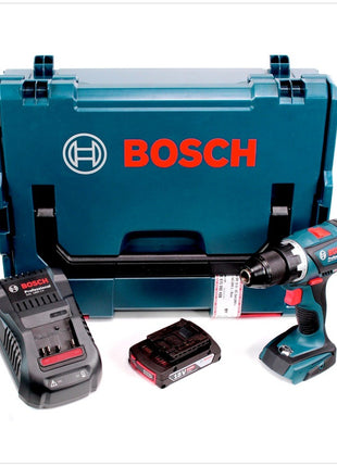 Bosch GSR 18 V-EC Akku Bohrschrauber 2016 neue Version mit Metallbohrfutter + 1 x GBA Akku 2 Ah + GAL 1880 Ladegerät in L-Boxx - Toolbrothers