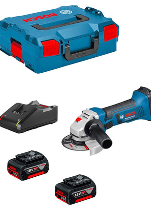 Bosch GWS 18-125 V-LI Akku Winkelschleifer 18 V 125 mm + 2x Akku 4,0 Ah + Ladegerät + L-Boxx - Toolbrothers