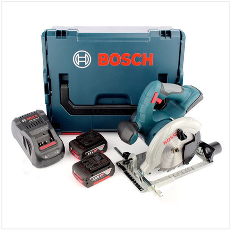 Bosch GKS 18 V-LI Professional 18 V 165 mm Akku Kreissäge mit 2x GBA 5,0 Ah Li-lon Akkus + Ladegerät + L-Boxx - Toolbrothers