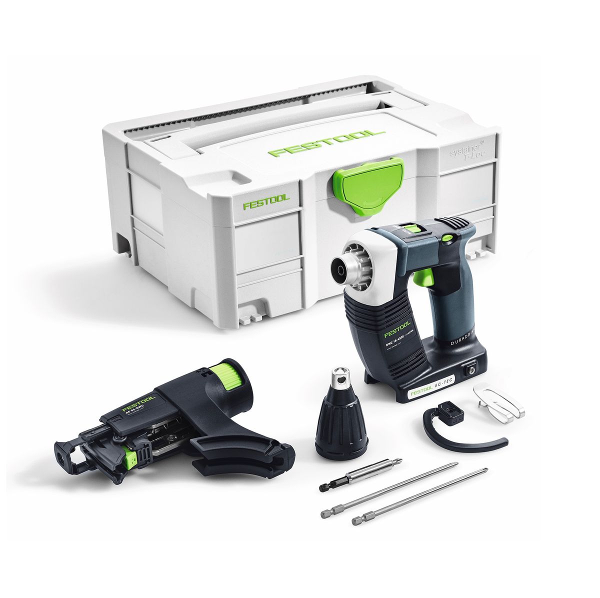 Festool DWC 18-4500 Duradrive LI Basic Visseuse sans fil pour plaquiste avec boîtier Systainer + Chargeur de vis - sans Batterie ni Chargeur ( 574747 )