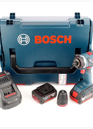 Bosch GSR 18 V-EC FC2 Akku Bohrschrauber mit Bohrfutteraufsatz GFA FC2 + 2x GBA 5,0 Ah Akkus + Ladegerät GAL 1880 CV + L-Boxx - Toolbrothers