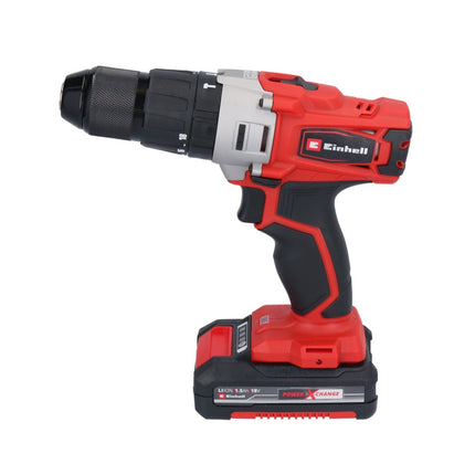 Einhell TE-CD 18/2 Li-Kit Perceuse-visseuse à percussion sans fil 18 V 44 Nm + 2x batterie 1,5 Ah + chargeur + étui