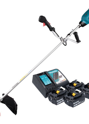 Desbrozadora de batería Makita DUR 369 ARM4 36 V (2x 18 V) 43 cm sin escobillas + 4x batería 4,0 Ah + cargador