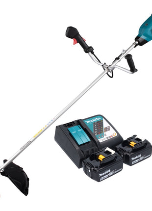 Desbrozadora de batería Makita DUR 369 ART2 36 V (2x 18 V) 43 cm sin escobillas + 2x batería 5,0 Ah + cargador