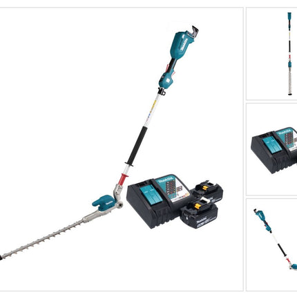 Makita DUN 500 WRT2 Taille-haies sans fil 18 V 50 cm Brushless + 2x batterie 5,0 Ah + chargeur