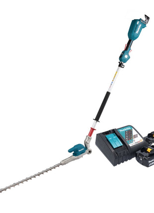 Cortasetos a batería Makita DUN 500 WRG2 18 V 50 cm sin escobillas + 2x baterías 6,0 Ah + cargador