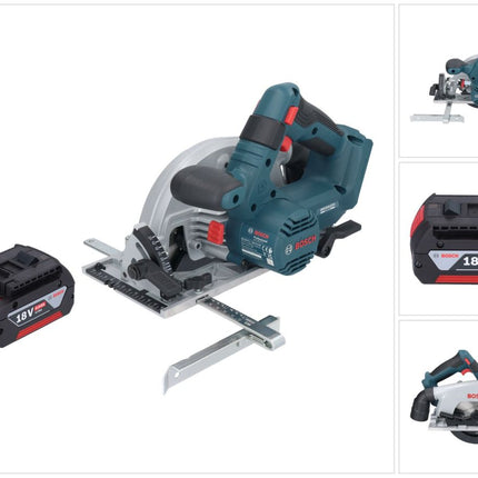 Bosch GKS 18V-57-2 Professional Scie circulaire portative sans fil 18 V 165 mm Brushless + 1x batterie 4,0 Ah - sans chargeur