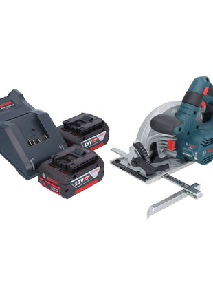 Bosch GKS 18V-57-2 Sierra circular inalámbrica profesional 18 V 165 mm sin escobillas + 2x baterías 4,0 Ah + cargador