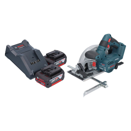 Bosch GKS 18V-57-2 Professional Scie circulaire portative sans fil 18 V 165 mm Brushless + 2x batterie 4,0 Ah + chargeur