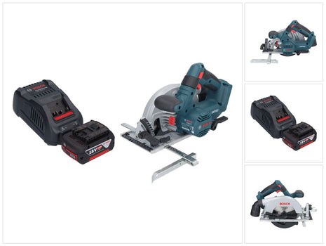 Bosch GKS 18V-57-2 Professional Scie circulaire portative sans fil 18 V 165 mm Brushless + 1x batterie 5,0 Ah + chargeur