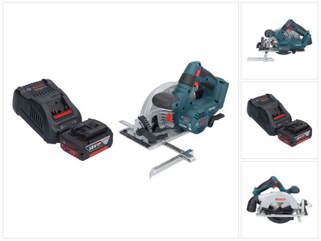 Bosch GKS 18V-57-2 Sierra circular profesional a batería 18 V 165 mm sin escobillas + 1x batería 6,0 Ah + cargador