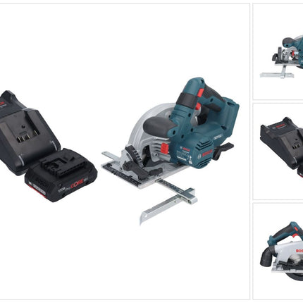 Bosch GKS 18V-57-2 Professional Scie circulaire portative sans fil 18 V 165 mm Brushless + 1x batterie ProCORE 4,0 Ah + chargeur