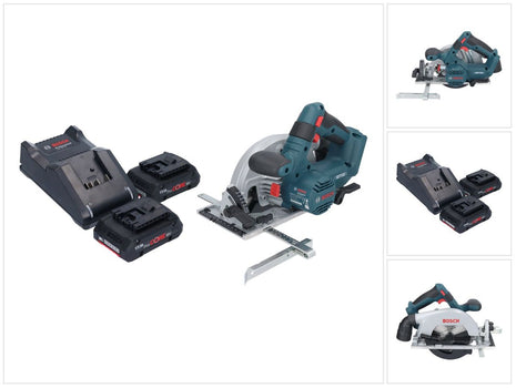 Bosch GKS 18V-57-2 Sega circolare professionale a batteria 18 V 165 mm brushless + 2x batteria ProCORE 4,0 Ah + caricabatterie