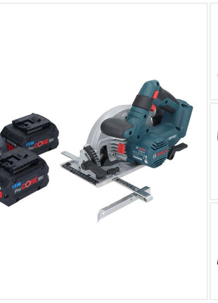 Bosch GKS 18V-57-2 Professional Scie circulaire portative sans fil 18 V 165 mm Brushless + 2x ProCORE Batterie 8,0 Ah + chargeur