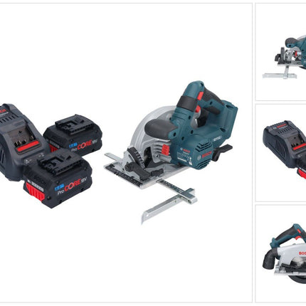 Bosch GKS 18V-57-2 Professional Scie circulaire portative sans fil 18 V 165 mm Brushless + 2x ProCORE Batterie 8,0 Ah + chargeur